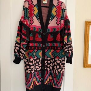 FARM Rio Multicolor Graphic Cardigan